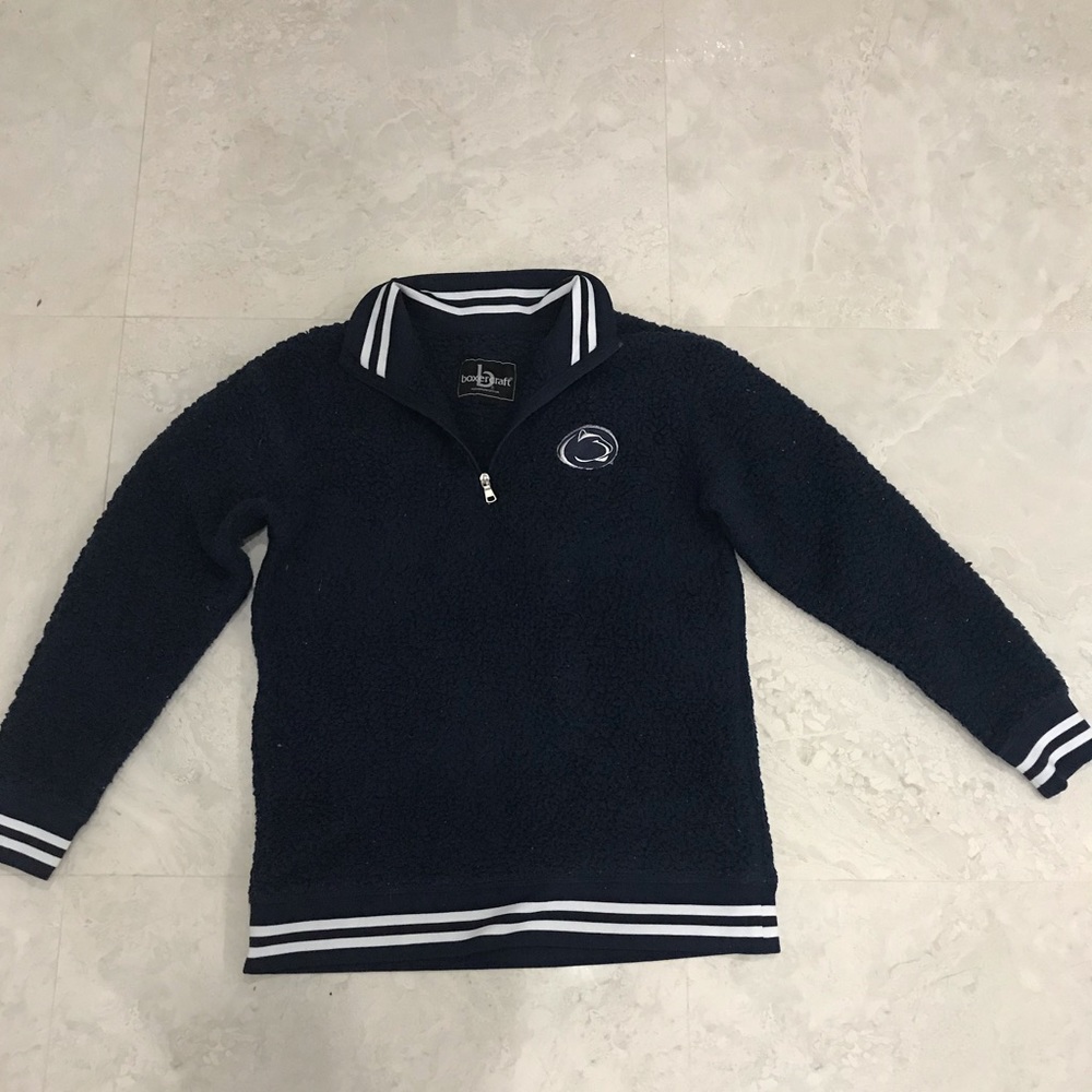 Fuzzy Penn State Quarter Zip-Up Sweater